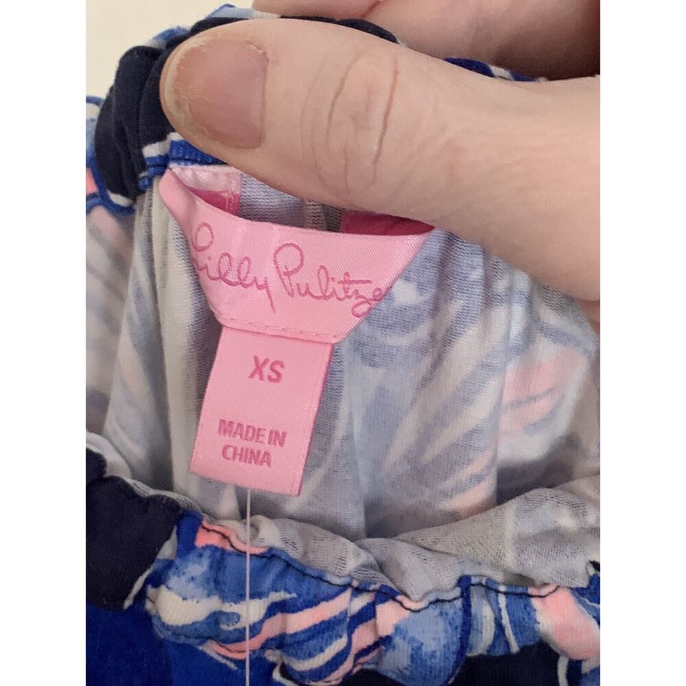 Lilly Pulitzer Aleatha Reel Life Strapless Jumpsuit New Tag Xs Tie Waist Ruffle - Picture 10 of 10